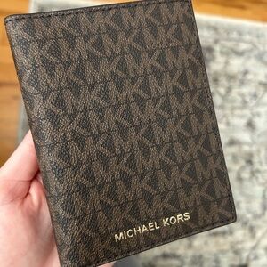Michael Kors Brown Passport Holder